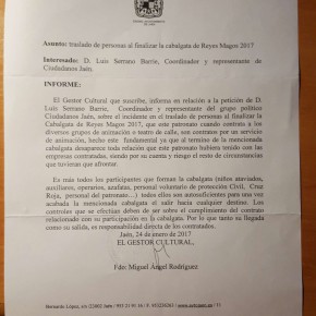 Ciudadanos Jaén pide reacción al Ayuntamiento por el incidente de la cabalgata de Reyes Magos